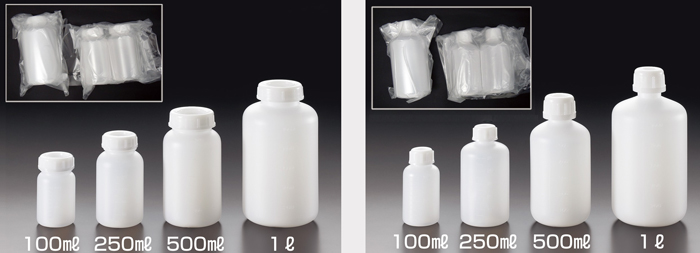 Бутылки из PE в чистой упаковке (код 6677-6679 и 16260-16263)